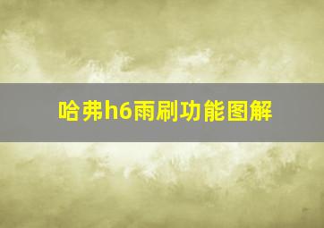 哈弗h6雨刷功能图解