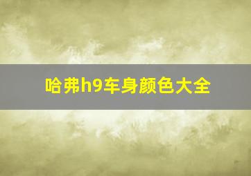 哈弗h9车身颜色大全