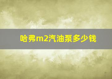 哈弗m2汽油泵多少钱