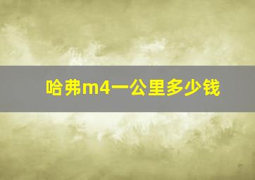 哈弗m4一公里多少钱