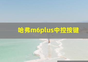 哈弗m6plus中控按键