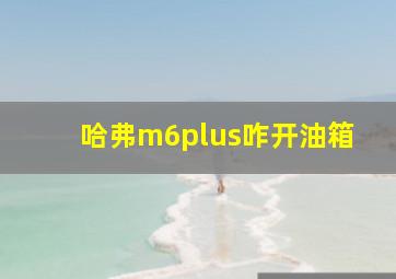 哈弗m6plus咋开油箱