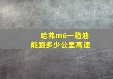 哈弗m6一箱油能跑多少公里高速