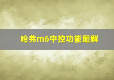 哈弗m6中控功能图解