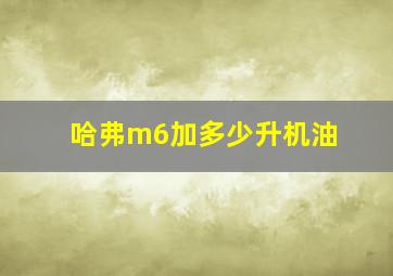 哈弗m6加多少升机油