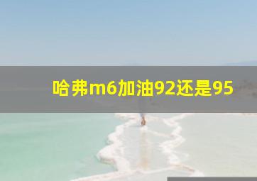 哈弗m6加油92还是95