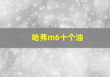 哈弗m6十个油