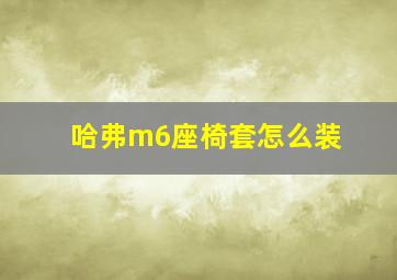 哈弗m6座椅套怎么装