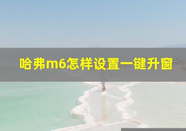 哈弗m6怎样设置一键升窗