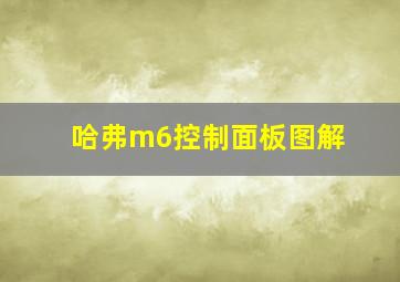 哈弗m6控制面板图解