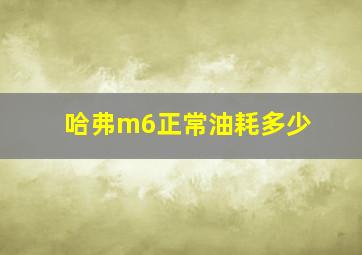 哈弗m6正常油耗多少