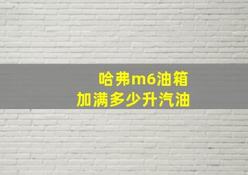 哈弗m6油箱加满多少升汽油