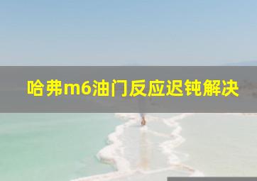 哈弗m6油门反应迟钝解决