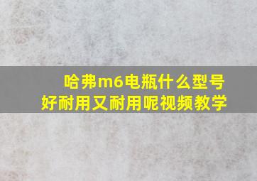 哈弗m6电瓶什么型号好耐用又耐用呢视频教学