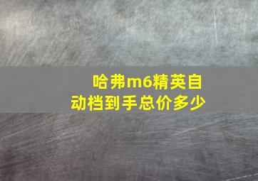 哈弗m6精英自动档到手总价多少