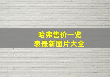 哈弗售价一览表最新图片大全