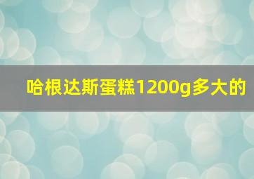 哈根达斯蛋糕1200g多大的