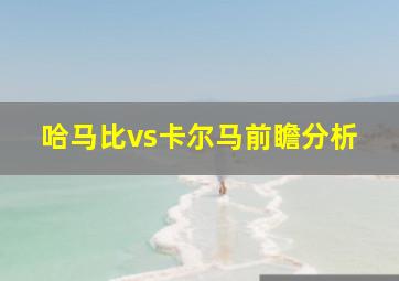 哈马比vs卡尔马前瞻分析