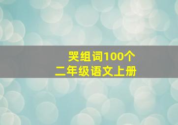 哭组词100个二年级语文上册