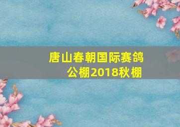 唐山春朝国际赛鸽公棚2018秋棚