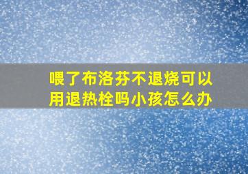 喂了布洛芬不退烧可以用退热栓吗小孩怎么办