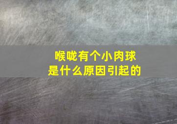 喉咙有个小肉球是什么原因引起的