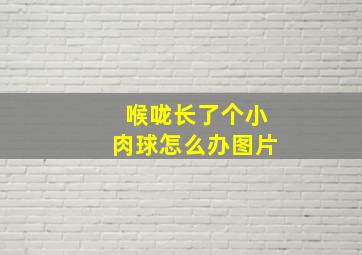 喉咙长了个小肉球怎么办图片