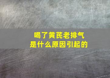 喝了黄芪老排气是什么原因引起的