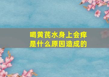 喝黄芪水身上会痒是什么原因造成的