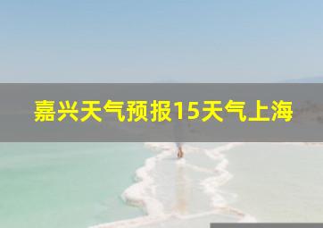 嘉兴天气预报15天气上海