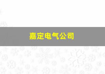 嘉定电气公司