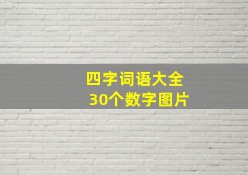 四字词语大全30个数字图片