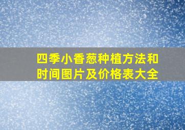 四季小香葱种植方法和时间图片及价格表大全