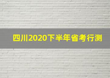 四川2020下半年省考行测