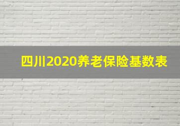 四川2020养老保险基数表