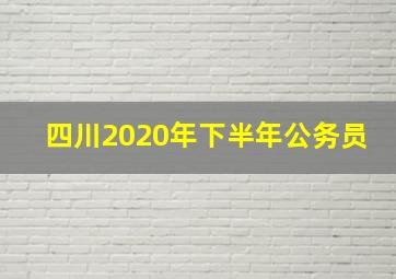 四川2020年下半年公务员