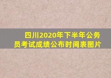 四川2020年下半年公务员考试成绩公布时间表图片