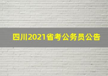 四川2021省考公务员公告