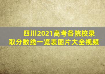 四川2021高考各院校录取分数线一览表图片大全视频