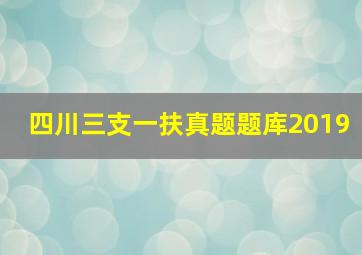 四川三支一扶真题题库2019