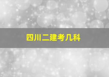 四川二建考几科