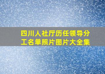 四川人社厅历任领导分工名单照片图片大全集