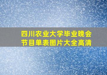 四川农业大学毕业晚会节目单表图片大全高清