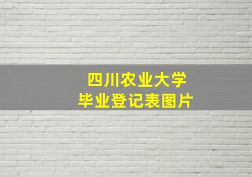 四川农业大学毕业登记表图片