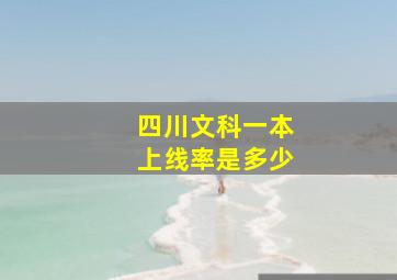 四川文科一本上线率是多少