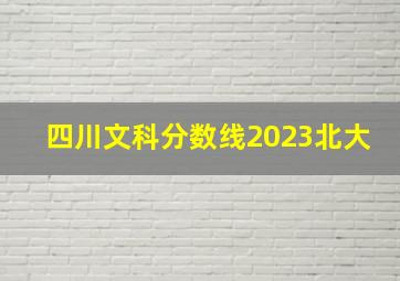 四川文科分数线2023北大