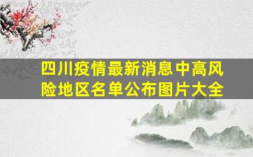 四川疫情最新消息中高风险地区名单公布图片大全