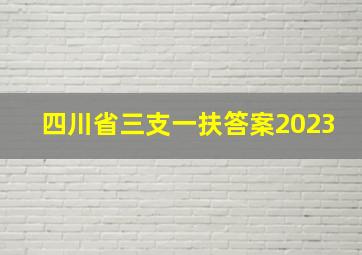 四川省三支一扶答案2023