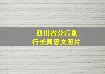 四川省分行副行长周忠文照片