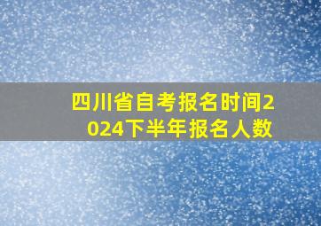 四川省自考报名时间2024下半年报名人数